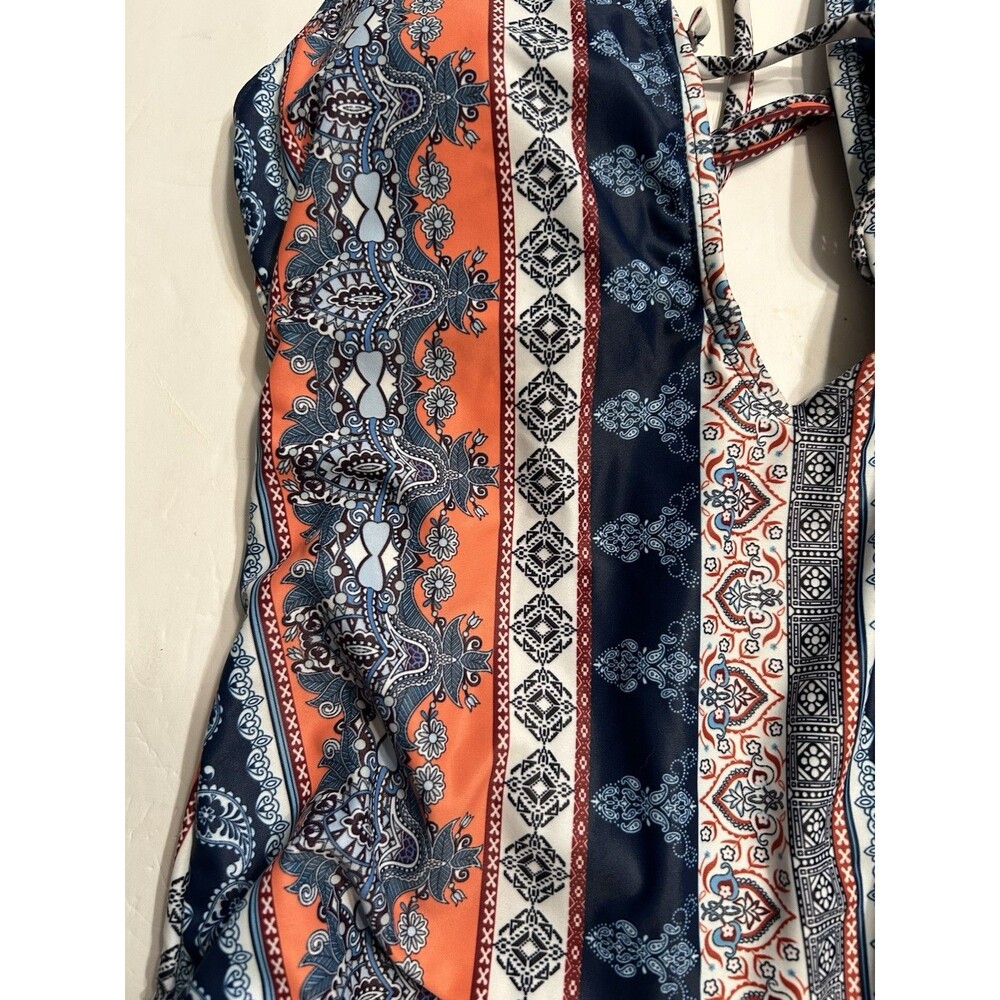 Cupshe One Piece Multicolor Swimsuit Fleet Of Time Size medium NWT - Picture 4 of 9